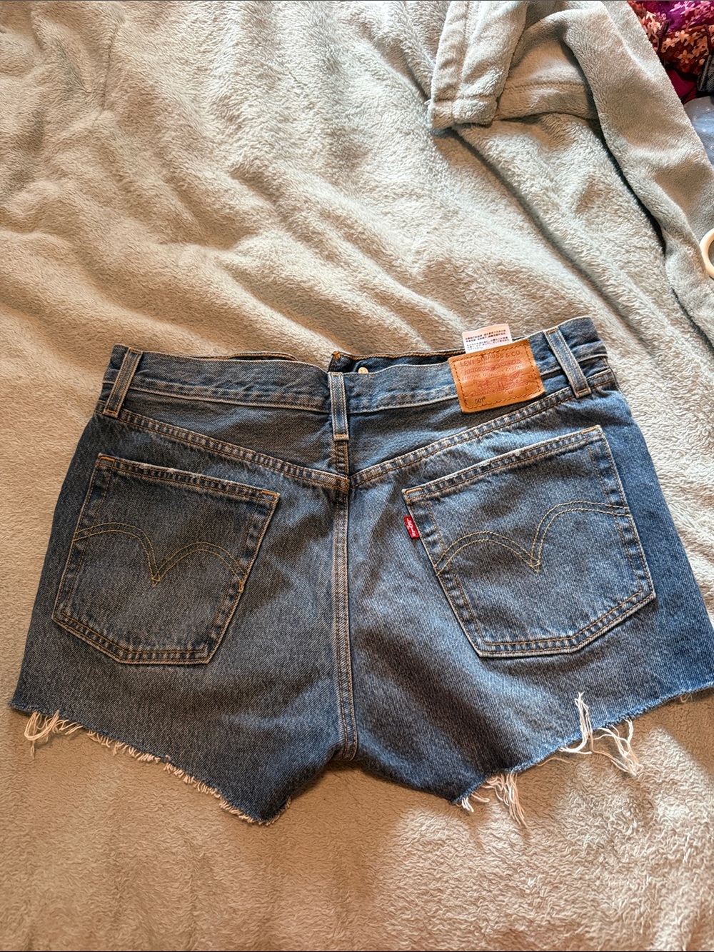 Levi's 501 Women's Dark Blue Denim Cutoff Shorts